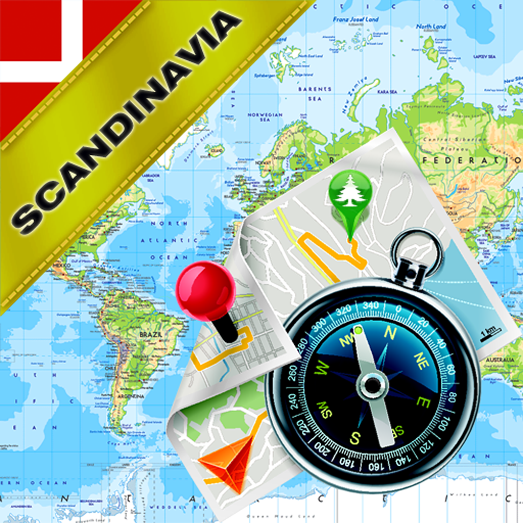 スカンジナビア：デンマーク、ノルウェー、スウェーデン、フィンランド - オフライン地図&GPSナビゲータ