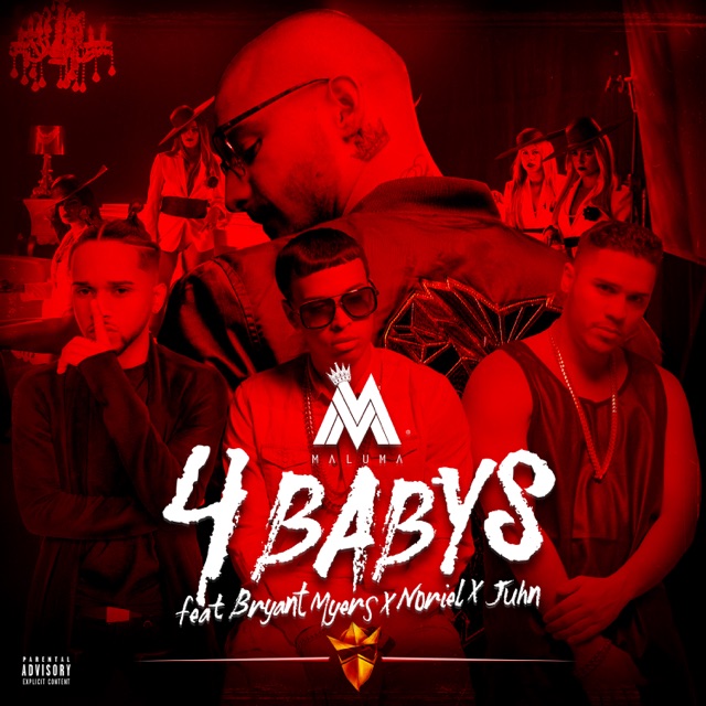 Maluma Cuatro Babys (feat. Noriel, Bryant Myers & Juhn) - Single Album Cover