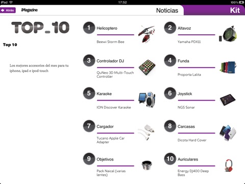 Captura de pantalla del iPad 5