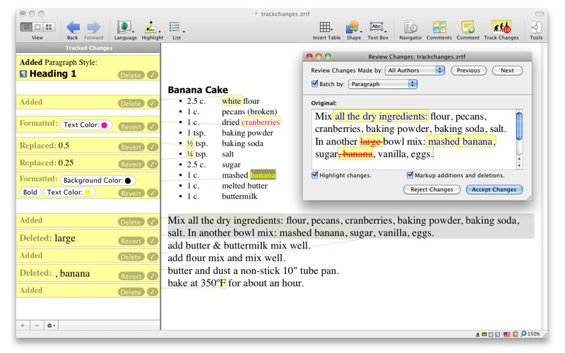 nisus writer pro set margins