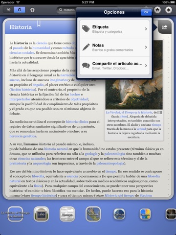 Captura de pantalla del iPad 3