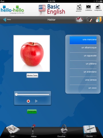 Captura de pantalla del iPad 5