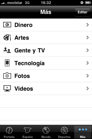 Captura de pantalla del iPhone 2
