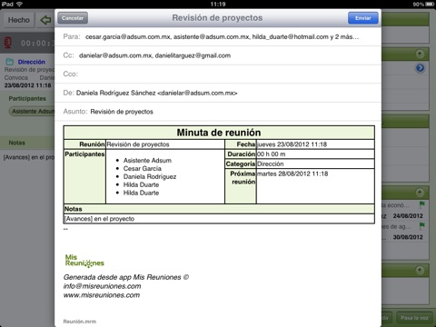 Captura de pantalla del iPad 3