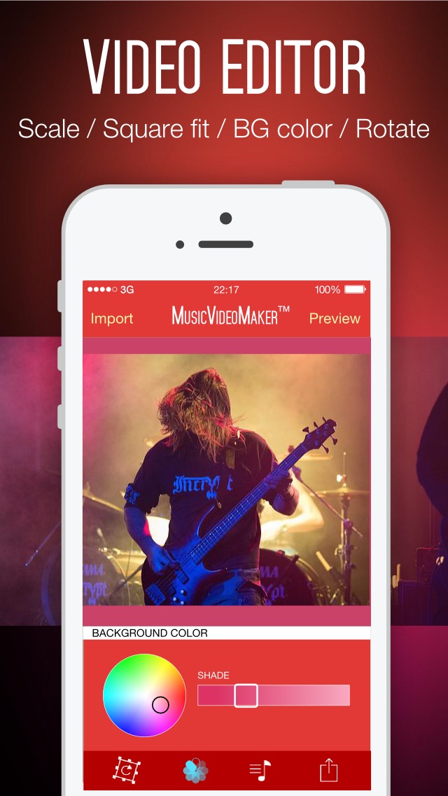 Screenshots of Music Video Maker Free - Add and Merge Background Musics to Videos for Instagram for iPhone