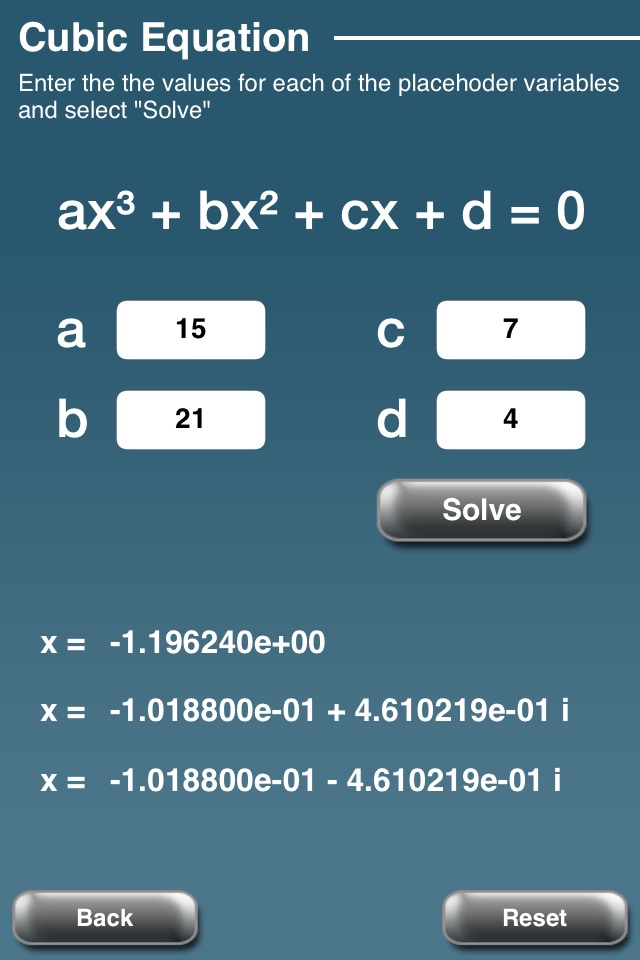 Cubic Equation Calculator And Solver By Claire Holmes Cubic Equation Calculator And Solver