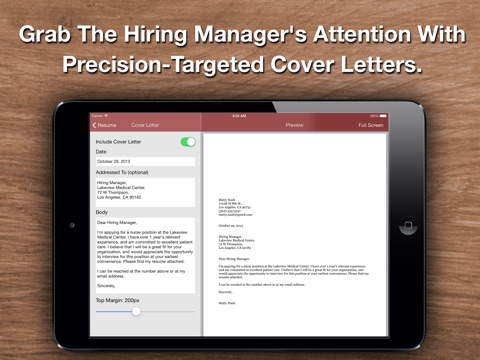 Screenshots of Resume Star: Pro CV Maker and Resume Designer with PDF Output to Help You Score that Job Interview and Advance your Career for iPad