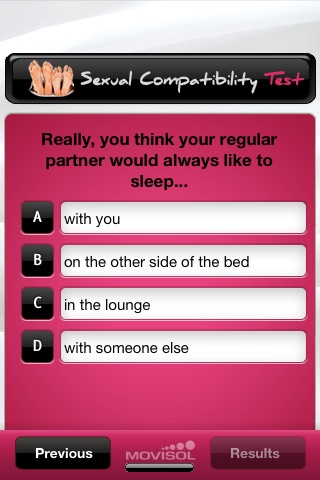 Sexual compatibility test for couples
