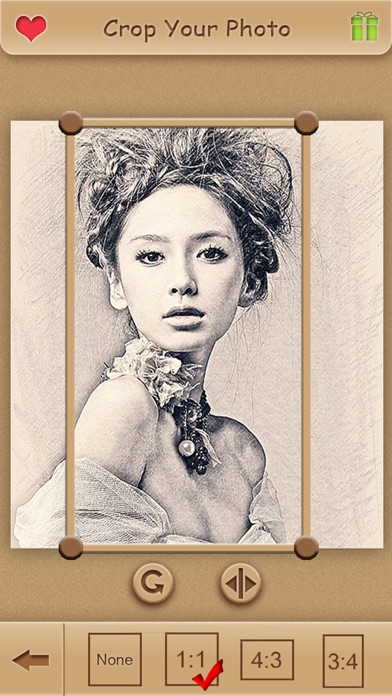 Screenshots of Sketch Guru HD - Portrait Photo Editor to add pencil & cartoon effects, texts, stickers on pic for iPhone