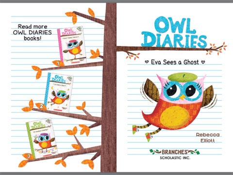 owl diaries ghost eva sees book branches books rebecca elliott screenshots series