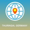 Thuringia, Germany Map - Offline Map, POI, GPS, Directions palatinate germany map 1700 
