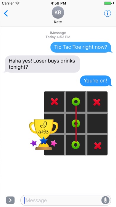 Tic Tac Toe Stickers - Pro Pack Screenshot on iOS