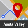 Aosta Valley Offline Map and Travel Trip Guide aosta valley italy map 