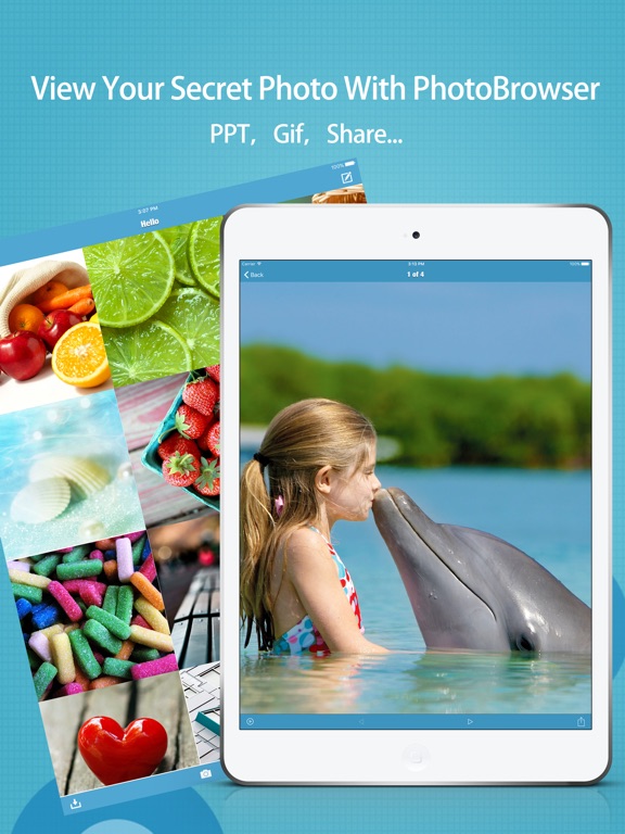 Screenshots of HiCalculator-Private album and secret photo.s protecter & Personal Video.s Free Locker Apps for iPad