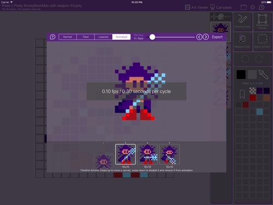 Screenshot #2 for Pixely: Pixel Art for Everyone