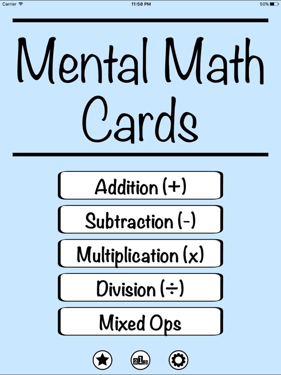 Screenshots of Mental Math Cards - Tips, Fact Practice, & Timed Challenge for iPad