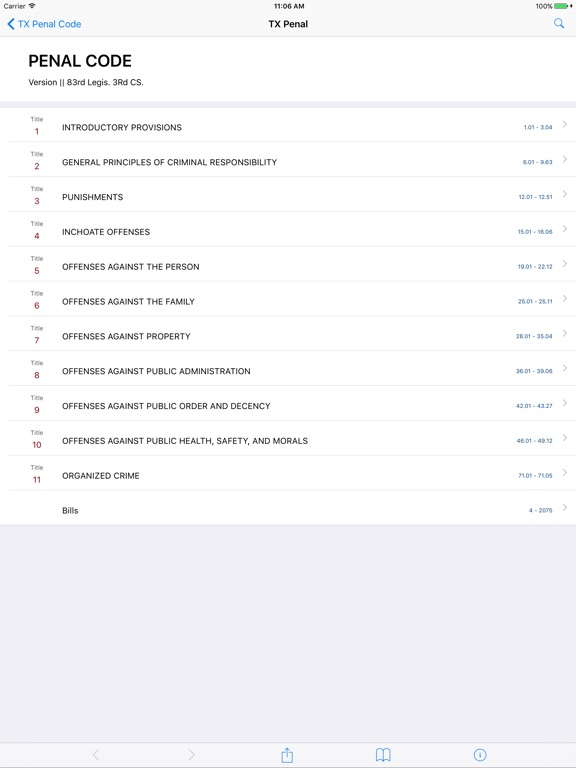App Shopper: Texas Penal Code By LawStack (Reference)