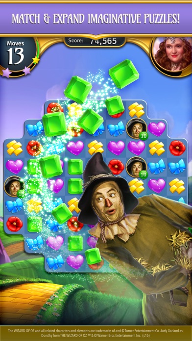 The Wizard of Oz Magic Match 3  Screenshot