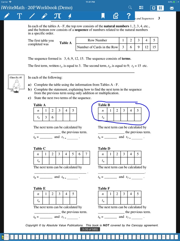 iwrite math 11 answer key