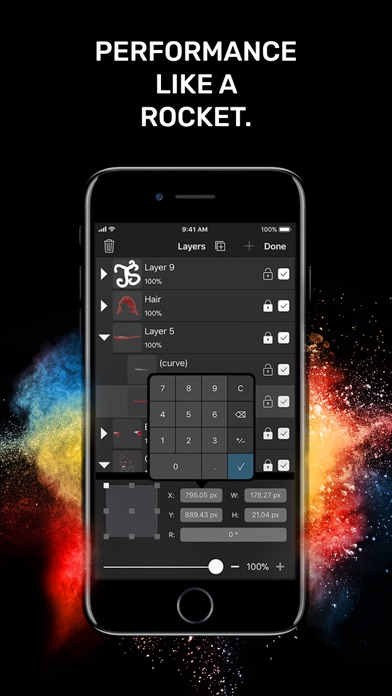 Screenshot do app Vectornator Pro