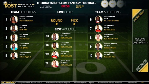 Screenshot #11 for theDraftNight Fantasy Football Draft Board