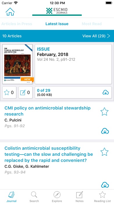 ESCMID Journals screenshot1