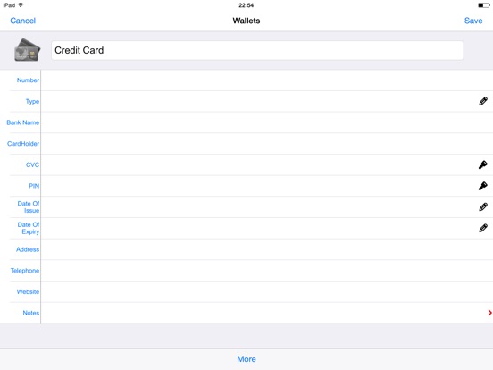 Screenshots of Password Manager Vault - FingerPrint Lock Account Wallet &1 Secure Passcode Safe for iPad