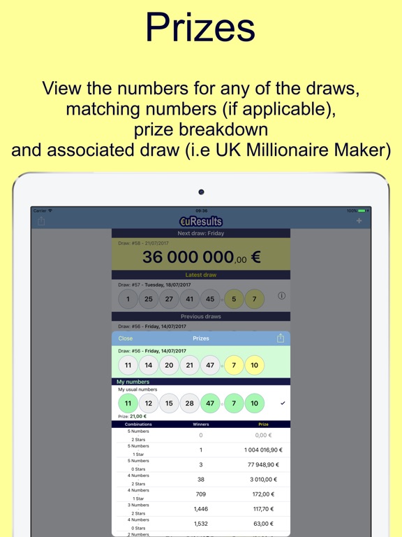 Euromillions: euResultsのおすすめ画像2