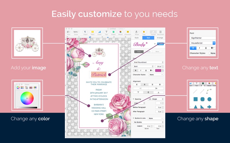 Designs Simple Design Wedding Invitations App With Hd Image Ipad Screenshot 3