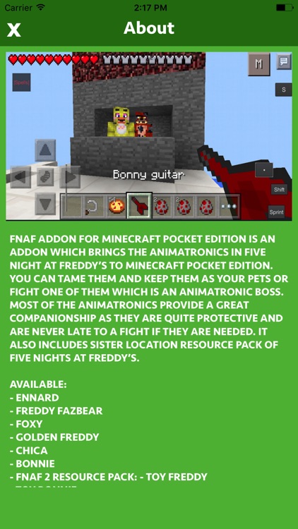 FNAF MOD FOR MINECRAFT PC GAME by Hoai Trinh Thi Le