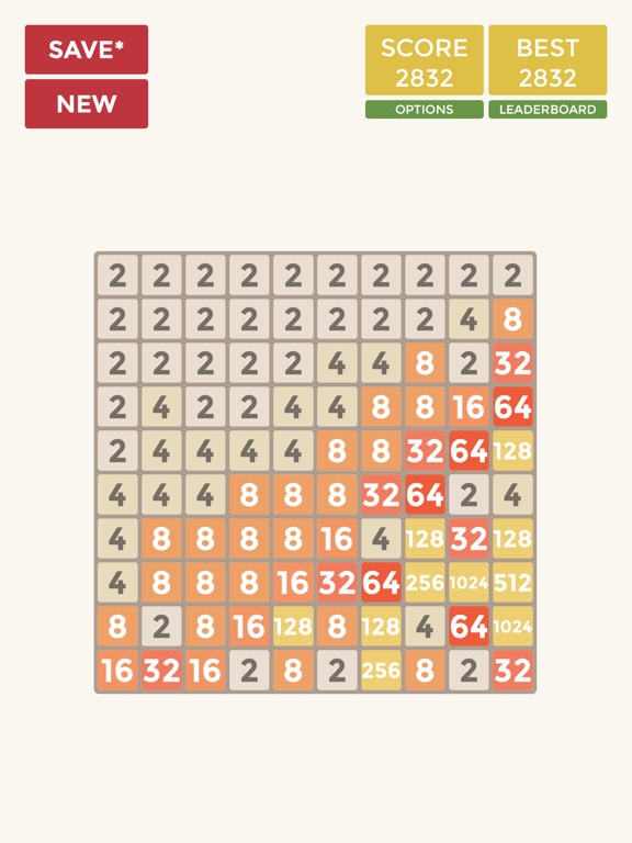 2048 4x4 6x6 8x8 10x10 для iPad