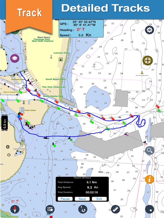 Corsica boating gps nautical offline fishing chartのおすすめ画像1