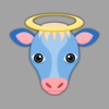 True Blue Cow Emoji Stickers