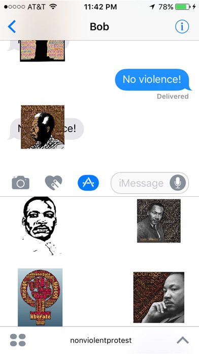 Non Violent Protest Stickers : Peaceful and Quietのスクリーンショット3 Non Violent Protest Stickers : Peaceful and Quietのスクリーンショット3