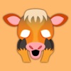 Hazard Orange Cow Emoji Stickers