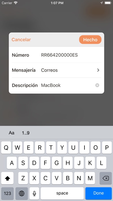 Captura de pantalla del iPhone 3