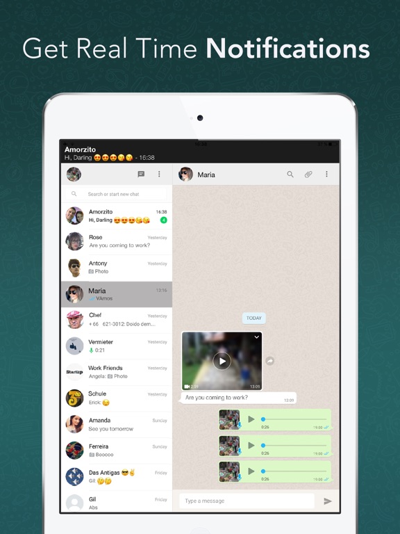 WzPad for WhatsApp for iPad  Screenshot