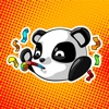 熊貓表情符號貼紙 - TriMatrix Stickers