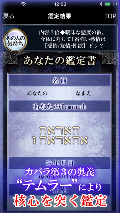 神秘の運命解析 テムラー数秘占いのスクリーンショット3