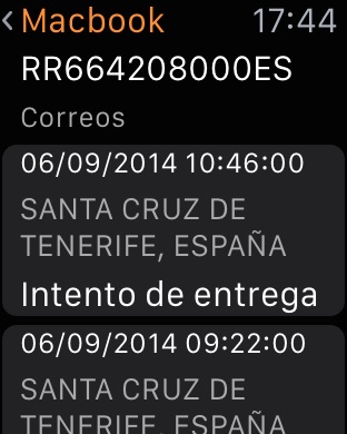 Captura de pantalla del iPhone 2