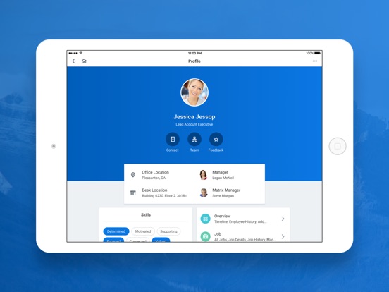 Screenshots of Workday for iPad