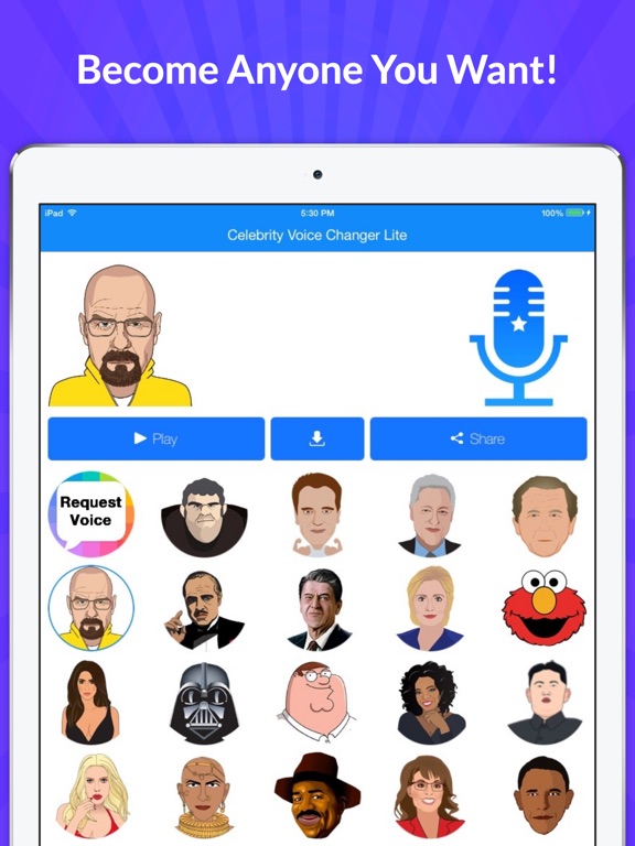 Screenshots of Celebrity Voice Changer - Funny Voice FX Soundboard Free for iPad