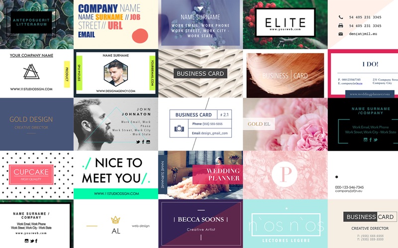 GN Business Cards for Pages - Templates Bundle 앱스토어 스크린샷