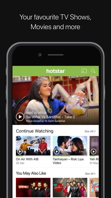 Screenshots of Hotstar for iPhone