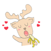 Nguyen Hoang - Happy Gay Deer Sticker artwork