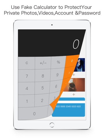Screenshots of Secret Safe Calculator Vault - Hide and Lock Private Photo & Video for iPad