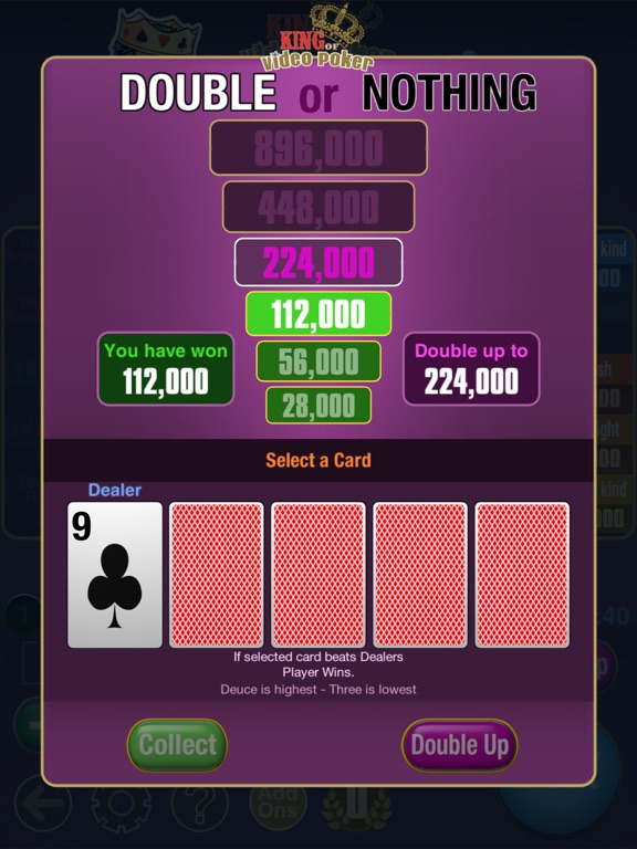 Video poker 2x pay