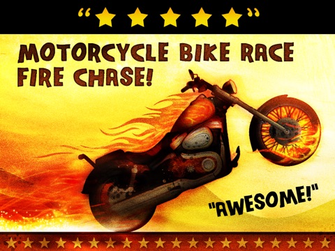 Screenshots of Motorcycle Bike Race Fire Chase Game - Pro Top Racing Edition for iPad