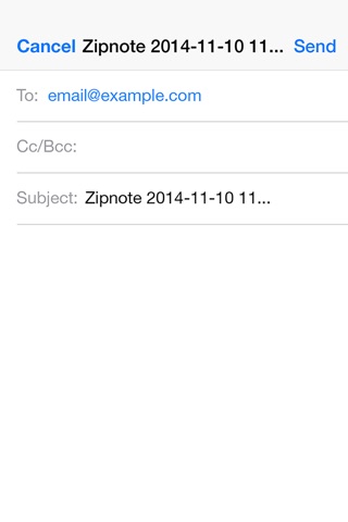 Скриншот из Zipnote - The Fastest Way To Email Yourself