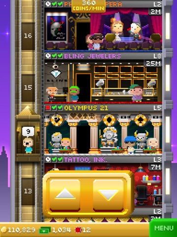 Screenshots of Tiny Tower Vegas for iPad